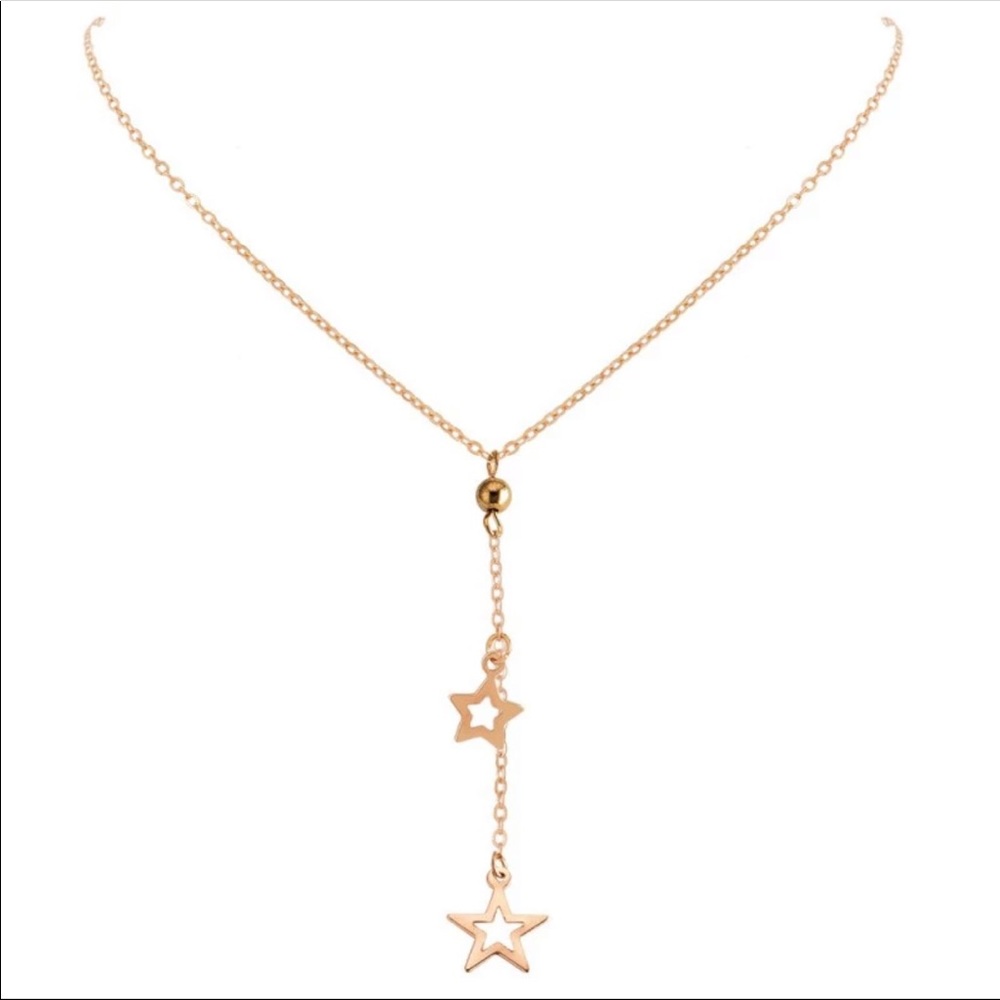 New Bohemian Ethnic Long Tassel Gold Star Pendant - Picture 3 of 4